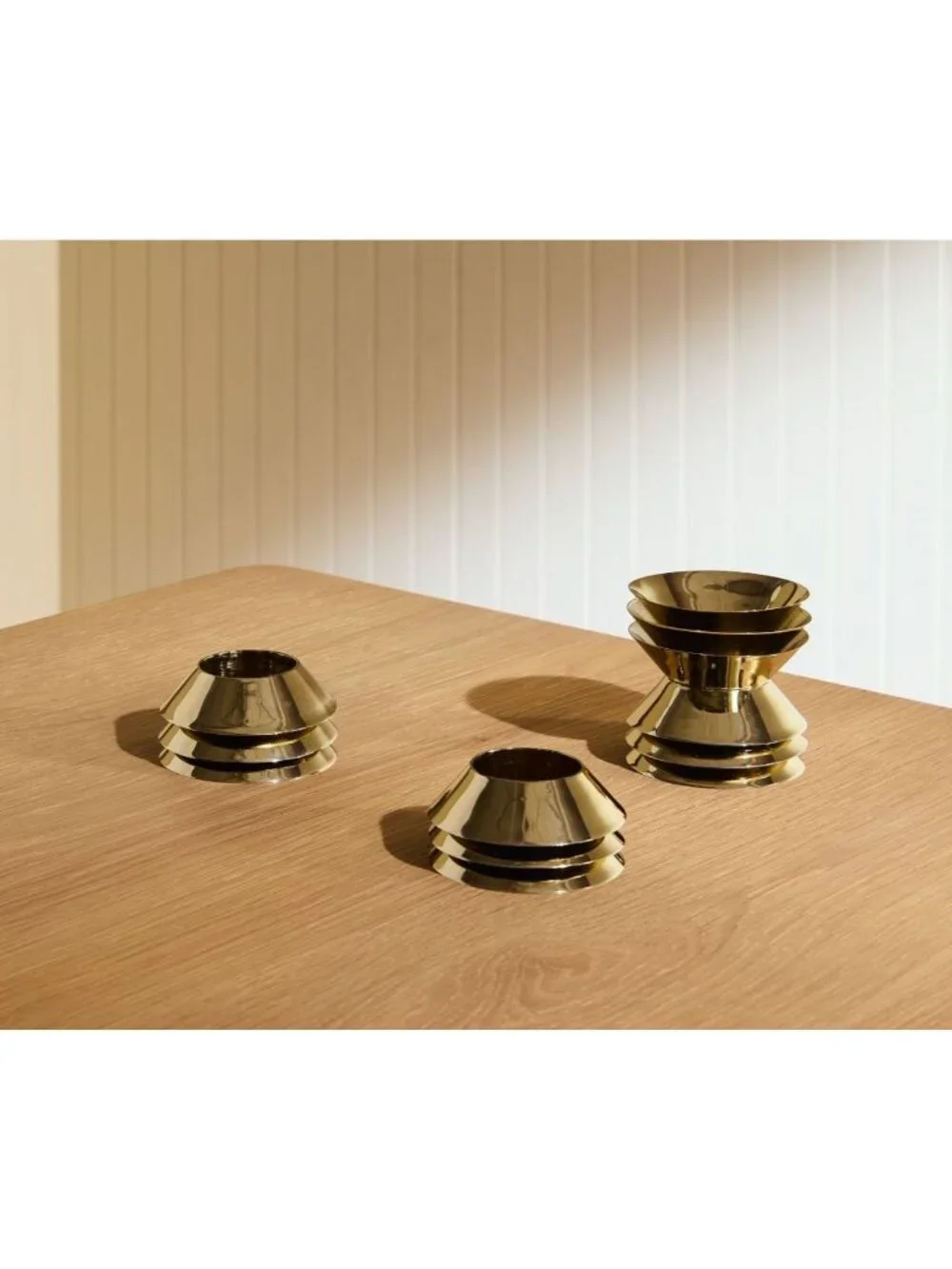 Set Of 4 West Elm Metal Napkin Rings - Modern Design - Made In India